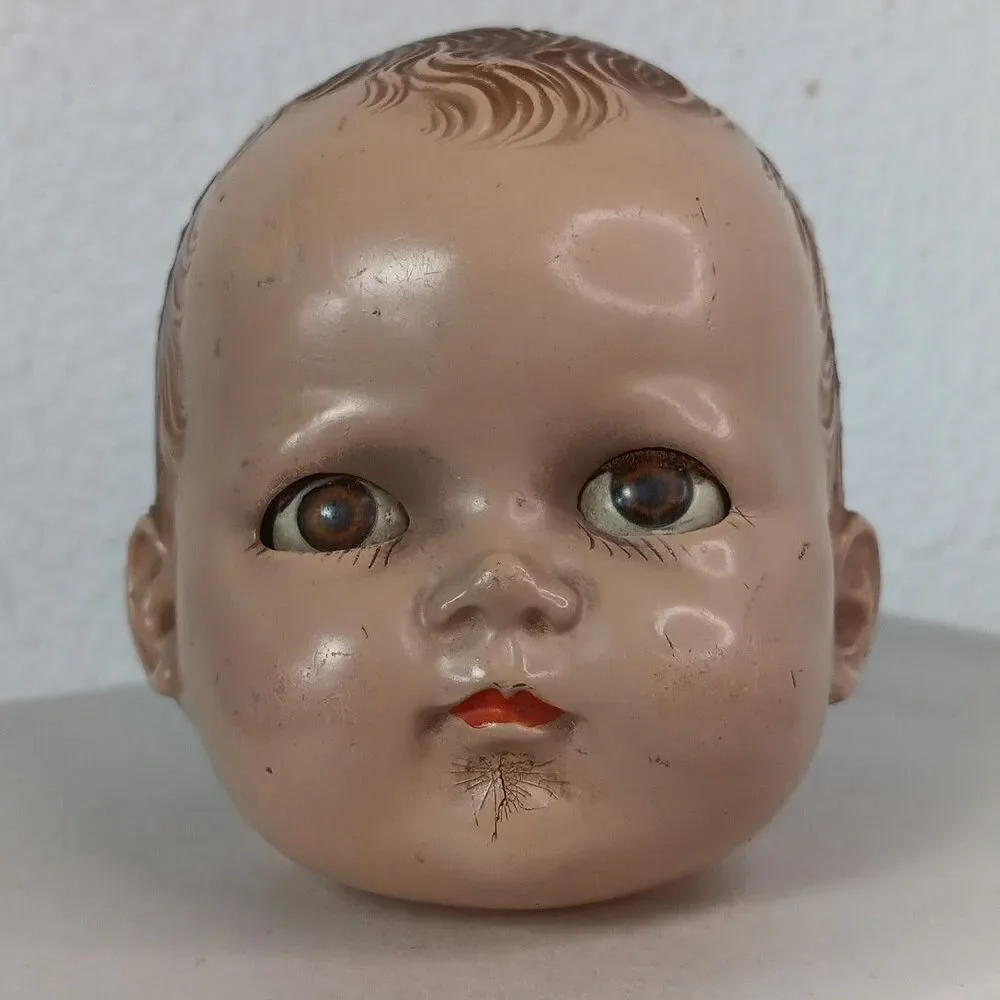 Ideal Sleepy Eyes Doll Head Composite Made in the USA pat. No 22522077 For Parts